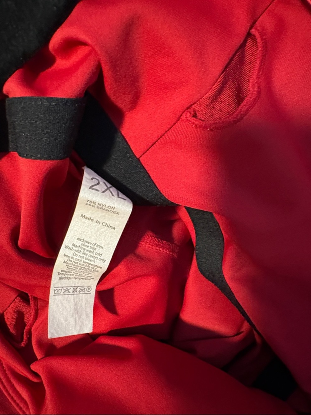 Womens Red Athletic Adjustable Dress with attached shorts & pockets size 2X - Picture 4 of 4